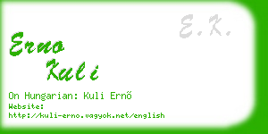 erno kuli business card